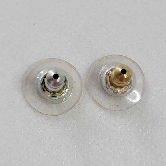 CHRISTIAN DIOR Gold Tone Pierce Earrings - Picture 7 of 7